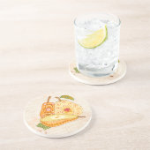 Obst Blume Cool Niedlich Girly Retro Floral Sandstein Untersetzer (Seite)