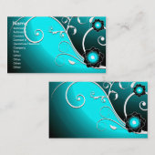 Obst Blume Cool Niedlich Girly Retro Floral Visitenkarte (Vorne/Hinten)