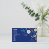 Obst Blume Cool Niedlich Girly Retro Floral Visitenkarte (Stehend Vorderseite)