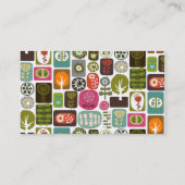 Obst Blume Cool Niedlich Girly Retro Floral Visitenkarte (Rückseite)