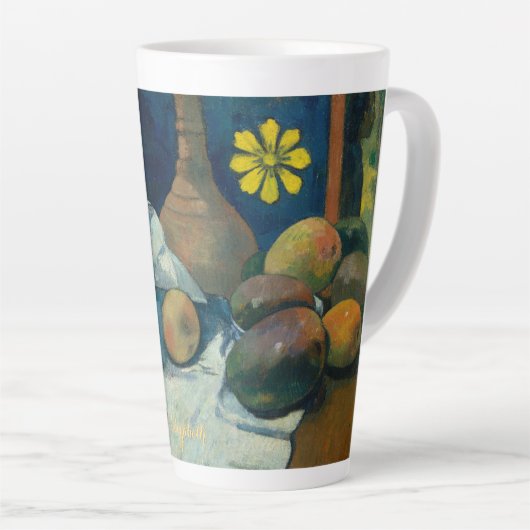 Obst Blume Leben Vintage Kunst Mit Monogramm Milchtasse (Rechte Ecke)
