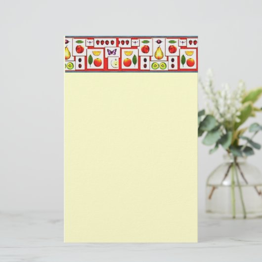 Obst Briefpapier (Stehend Vorderseite)