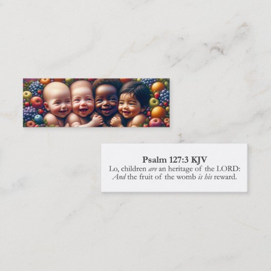 Obst der Frau - Psalm 127:3 KJV Karten Mini Box (Vorne/Hinten)