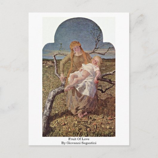 Obst der Liebe von Giovanni Segantini Postkarte (Vorderseite)