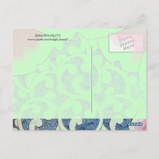 OBST DER SAISON 1 POSTKARTE (Rückseite)