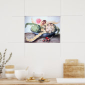 OBST DER SAISON 4- KÜNSTLER, ROSE & STRAWBERRIES POSTER (Küche)