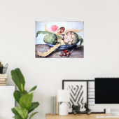 OBST DER SAISON 4- KÜNSTLER, ROSE & STRAWBERRIES POSTER (Heimbüro)