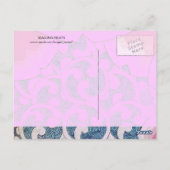 OBST DER SAISON 4- KÜNSTLER, ROSE & STRAWBERRIES POSTKARTE (Rückseite)