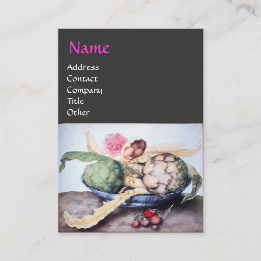 OBST DER SAISON 4- KÜNSTLER, ROSE & STRAWBERRIES VISITENKARTE (Vorderseite)