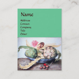 OBST DER SAISON 4- KÜNSTLER, ROSE & STRAWBERRIES VISITENKARTE