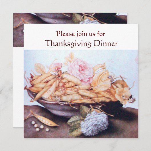 OBST DER SAISON 6- BIANE UND ROSE Erntedank Einladung (Vorne/Hinten)