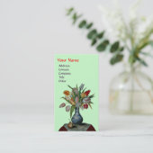 OBST DER SAISON - FARBHAFTES TULIPS-MONOGRAMM VISITENKARTE (Stehend Vorderseite)