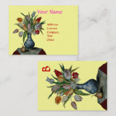 OBST DER SAISON - FARBHAFTES TULIPS-MONOGRAMM VISITENKARTE (Vorne/Hinten)