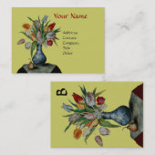 OBST DER SAISON - FARBHAFTES TULIPS-MONOGRAMM VISITENKARTE (Vorne/Hinten)