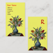 OBST DER SAISON - FARBHAFTES TULIPS-MONOGRAMM VISITENKARTE (Vorne/Hinten)