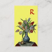 OBST DER SAISON - FARBHAFTES TULIPS-MONOGRAMM VISITENKARTE (Rückseite)