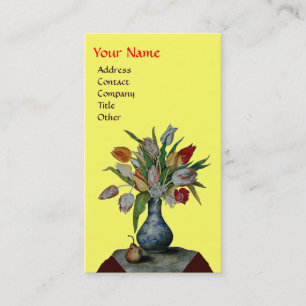 OBST DER SAISON - FARBHAFTES TULIPS-MONOGRAMM VISITENKARTE