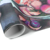 OBST DER SAISON, LEMONS, KIRCHEN, GRAPEN, PEACHES GESCHENKPAPIER (Rolleneckpunkt)