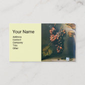 OBST DER SAISON, Rote Weintrauben, Schmetterling,  Visitenkarte (Vorderseite)