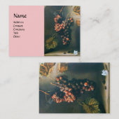 OBST DER SAISON, Rote Weintrauben, Schmetterling, Visitenkarte (Vorne/Hinten)