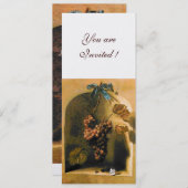 OBST DER SAISON - WOHLSTAND, braun-gelb Einladung (Vorne/Hinten)