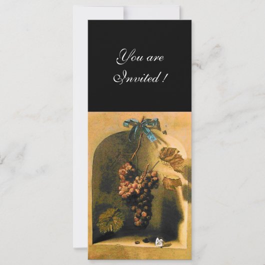 OBST DER SAISON - WOHLSTAND, braun-gelb Einladung (Vorderseite)