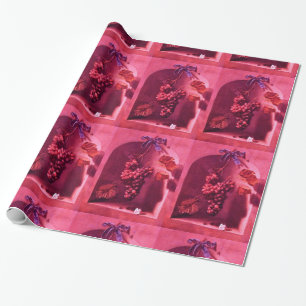 OBST DER SAISON - WOHLSTAND Fuchsia Red Pink Geschenkpapier