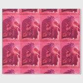 OBST DER SAISON - WOHLSTAND Fuchsia Red Pink Geschenkpapier (Flach)