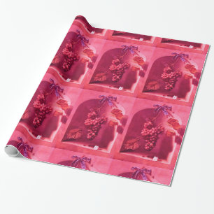 OBST DER SAISON - WOHLSTAND Fuchsia Red Pink Geschenkpapier