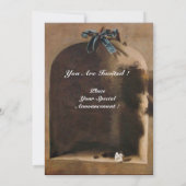 OBST DER SAISON - WOHLSTAND, gelb-braun Einladung (Rückseite)