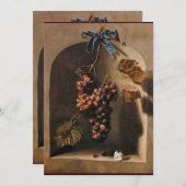 OBST DER SAISON - WOHLSTAND, gelb-braun Einladung (Vorne/Hinten)