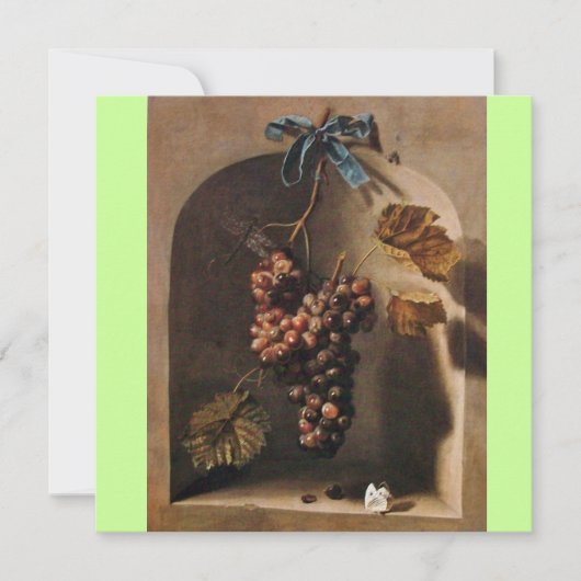 OBST DER SAISON - WOHLSTAND, gelb-braun Einladung (Vorderseite)