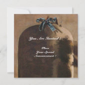 OBST DER SAISON - WOHLSTAND, gelb-braun Einladung (Rückseite)