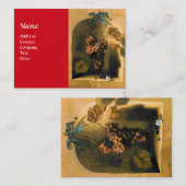 OBST DER SAISON - WOHLSTAND gelb, braun, rot Visitenkarte (Vorne/Hinten)