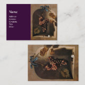 OBST DER SAISON - WOHLSTAND, gelb-braun Visitenkarte (Vorne/Hinten)