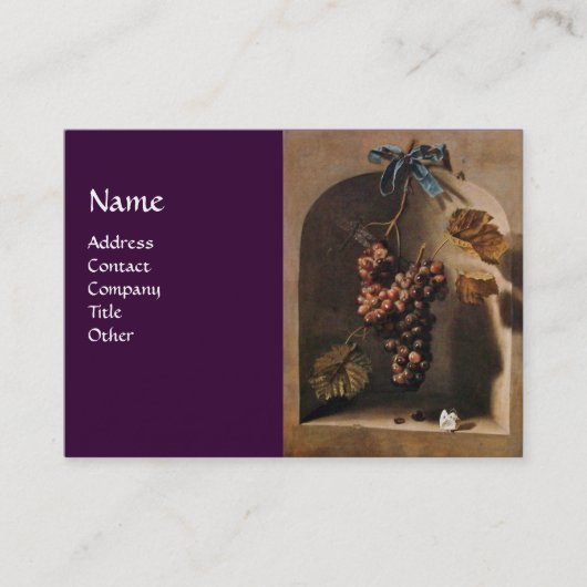 OBST DER SAISON - WOHLSTAND, gelb-braun Visitenkarte (Vorderseite)