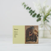 OBST DER SAISON - WOHLSTAND, gelb-braun Visitenkarte (Stehend Vorderseite)