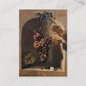 OBST DER SAISON - WOHLSTAND, gelb-braun Visitenkarte (Rückseite)