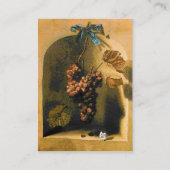 OBST DER SAISON - WOHLSTAND, gelb-braun Visitenkarte (Rückseite)