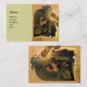 OBST DER SAISON - WOHLSTAND, gelb-braun Visitenkarte (Vorne/Hinten)