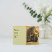 OBST DER SAISON - WOHLSTAND, gelb-braun Visitenkarte (Stehend Vorderseite)