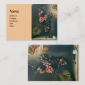 OBST DER SAISON - WOHLSTAND, grünes Rosa Visitenkarte (Vorne/Hinten)