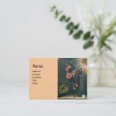 OBST DER SAISON - WOHLSTAND, grünes Rosa Visitenkarte (Stehend Vorderseite)