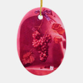 OBST DER SAISON - WOHLSTAND Pink Lila Amethyst Keramik Ornament (Vorne)