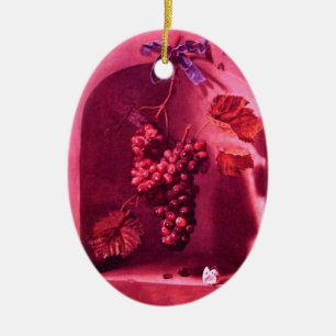 OBST DER SAISON - WOHLSTAND Pink Lila Amethyst Keramikornament