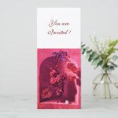 OBST DER SAISON - WOHLSTAND, rosa Gold Einladung (Stehend Vorderseite)