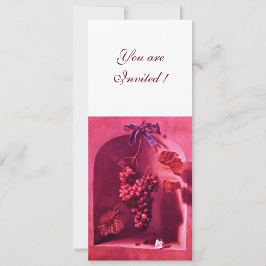 OBST DER SAISON - WOHLSTAND, rosa Gold Einladung (Vorderseite)