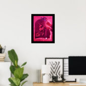 OBST DER SAISON - WOHLSTAND rosa lila Poster (Heimbüro)