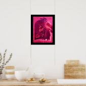 OBST DER SAISON - WOHLSTAND rosa lila Poster (Küche)
