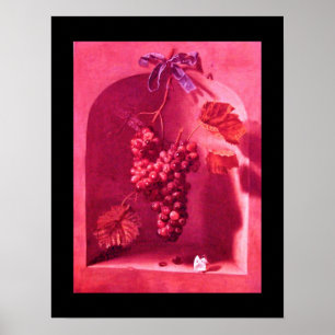 OBST DER SAISON - WOHLSTAND rosa lila Poster